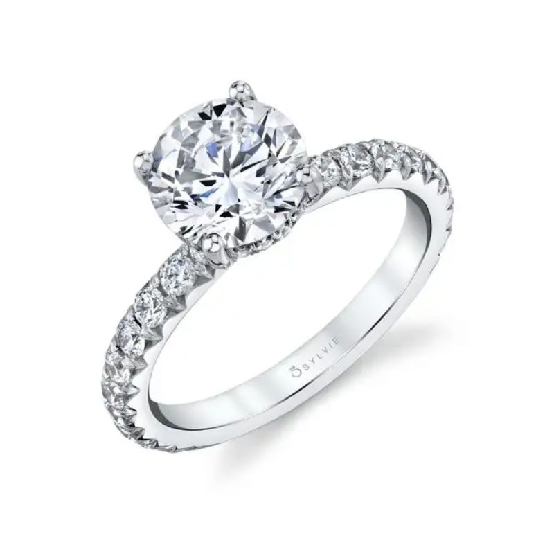 Sylvie Malencia Round Engagement Ring