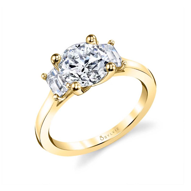 Three Stone Engagement Ring - Gigi
