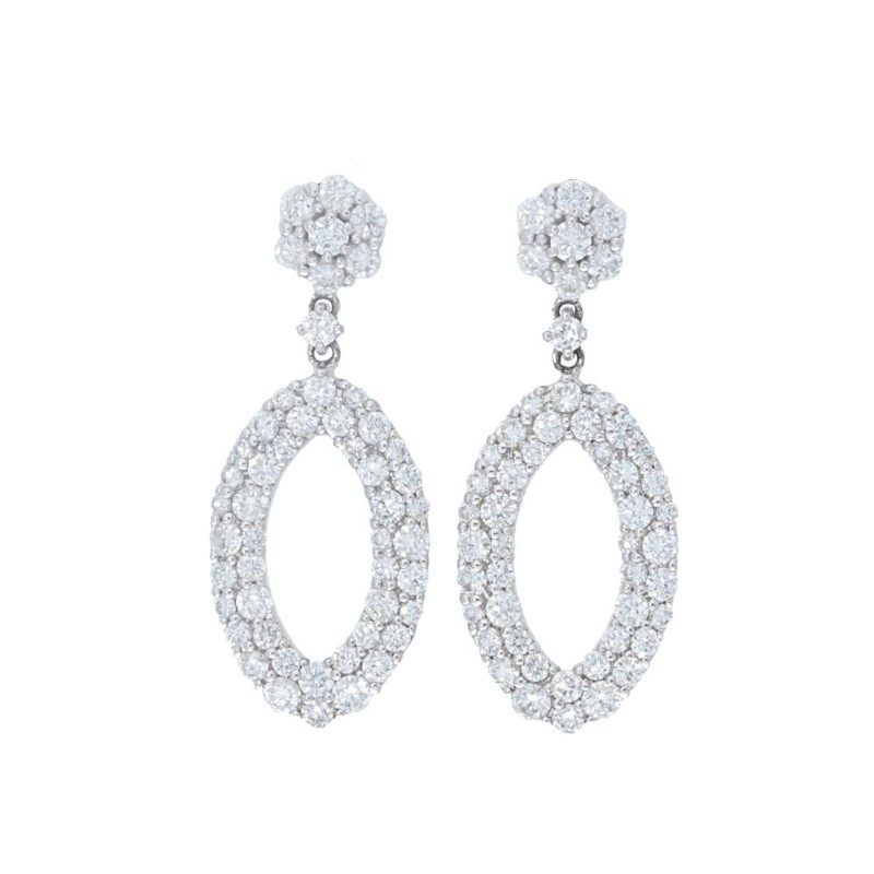 14K Diamond Marquise Shape Drop Stud Earrings BY Providence Diamond Collection