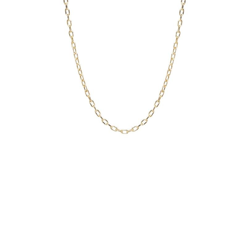 Zoe Chicco small square oval link chain necklace
