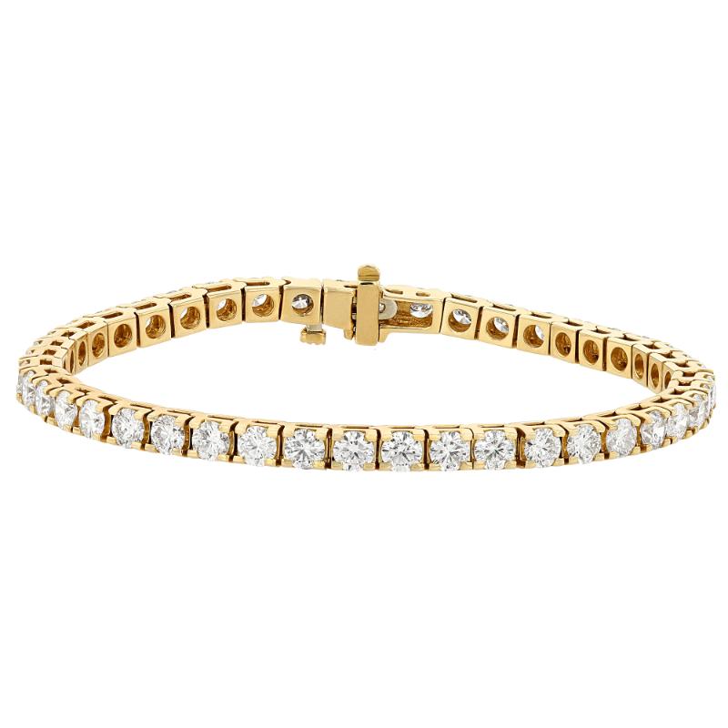 Providence Diamond Collection 14K Yellow Gold Four Prong Low Set Tennis Bracelet PDKAB131800Y