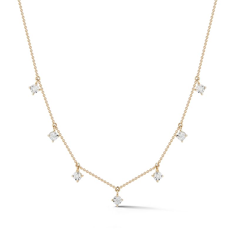 Dana Rebecca 14k Diamond Station Necklace - DRD-N2778-YELLOW-16/18