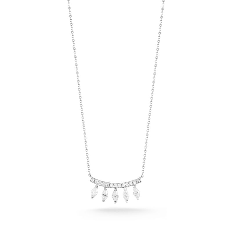 Dana Rebecca 14K Diamond Marquise Curve Necklace - DRD-N3001-WHITE-16/18