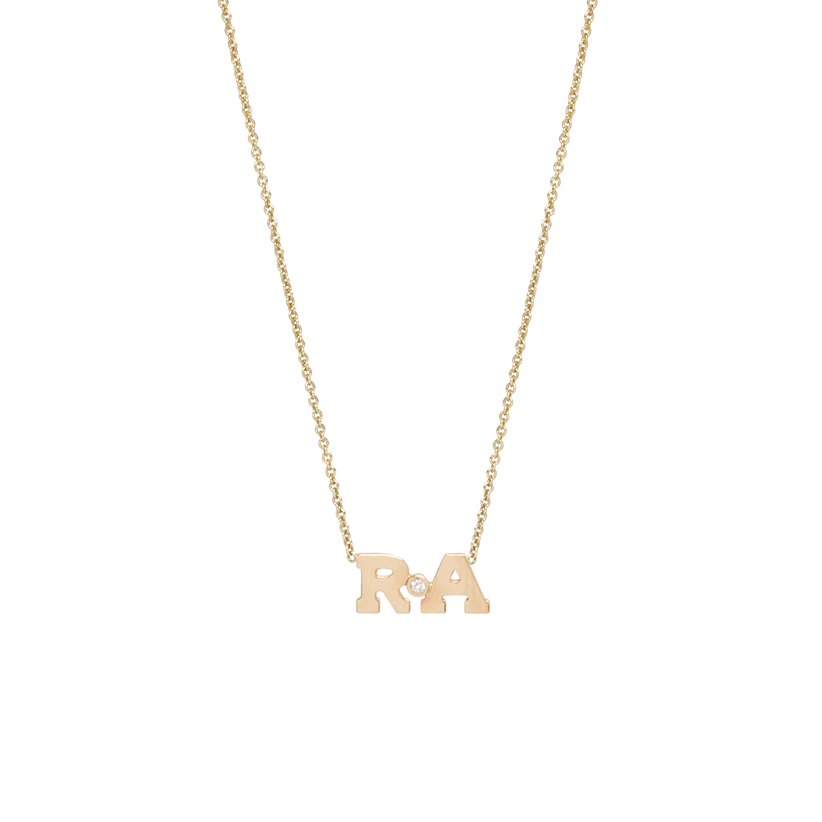 Zoe Chicco Two Initial Diamond Necklace Pdzc 2ln 0 D