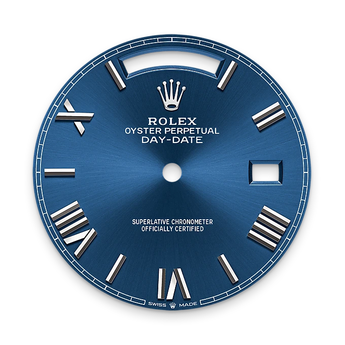 Bright blue dial